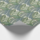 Papier Cadeau Feuilles tropicaux verts (Coin)