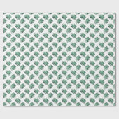Papier Cadeau Feuilles tropicaux verts, motif aquarelle (Plat)
