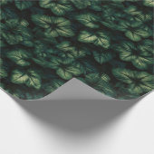 Papier Cadeau Feuilles Vert Foncé (Coin)