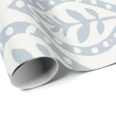 Papier Cadeau Feuilles vertes (Coin rond)