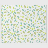 Papier Cadeau Feuilles (Vertes) (Plat)