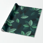 Papier Cadeau Feuilles verts (Déroulé)