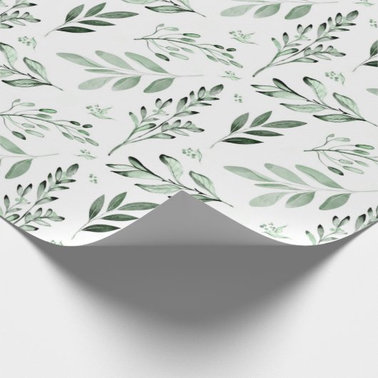Papier Cadeau Feuilles verts (Coin)