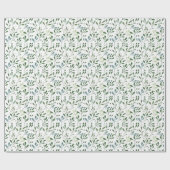 Papier Cadeau Feuilles verts (Plat)