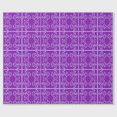 Papier Cadeau Feuilles violets (Plat)