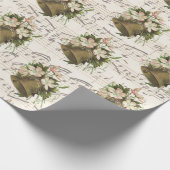 Papier Cadeau Feuillet de Noël Floral Papier d'enveloppement de  (Coin)