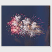 Papier Cadeau Feux d'artifice 4 juillet fête de l'indépendance (Plat)