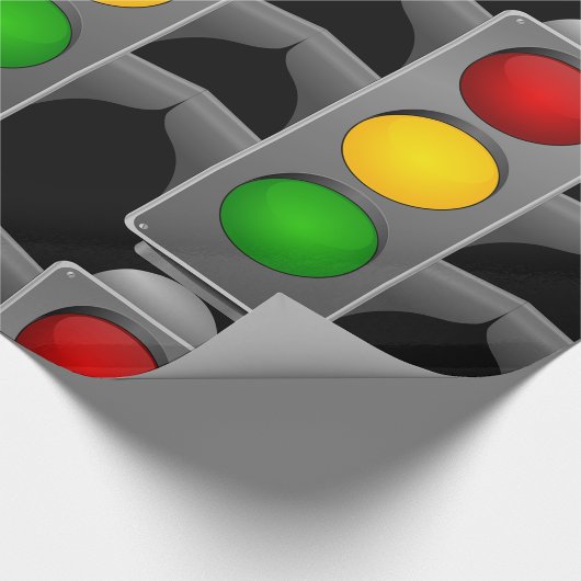 Papier Cadeau Feux de circulation Signal rouge jaune vert