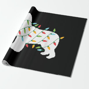 Papier Cadeau Feux de Noël cadeaux de terre-neuve amoureux de