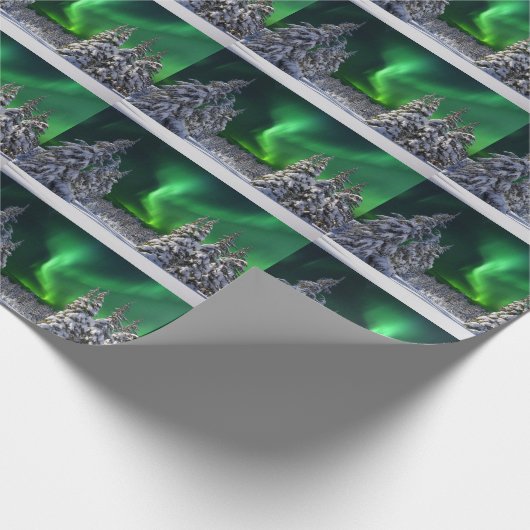 Papier Cadeau Feux nordiques en hiver (Coin)