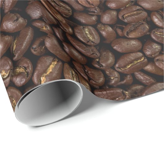 Papier Cadeau Fèves de café (Coin rond)