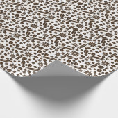Papier Cadeau Fèves de café, cannelle et motif de vanille (Coin)