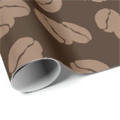 Papier Cadeau Fèves de café grillées (Coin rond)