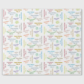 Papier Cadeau Février, 15 Anniversaire Cadeau Papier (Plat)