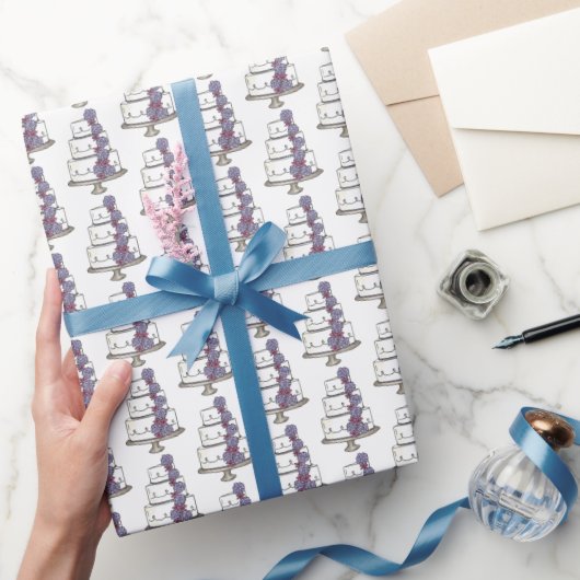 Papier Cadeau Fiançailles de Fête des mariées de gâteau Mariage (Cadeaux)