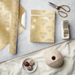 Papier Cadeau Fiançailles Mariage or Diamond Elegant<br><div class="desc">Gold Diamond Elegant Mariage Fiançailles Wrapping Paper présente un motif élégant de diamants dorés brillants sur un arrière - plan doré. Parfait pour les mariages,  fiançailles,  anniversaire et bien plus encore. Conçu par Evco Studio www.zazzle.com/store/evcostudio</div>