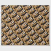 Papier Cadeau Ficelles basses basses d'instrument de la guitare (Plat)