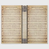 Papier Cadeau Fiche de Noël Musique Harald the Herald AngelsBeig (Plat)