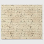 Papier Cadeau Fiche musicale Musique sur Tan (Plat)