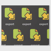 Papier Cadeau Fichier de données numériques de l'icône d'exporta (Plat)