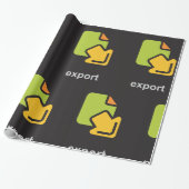 Papier Cadeau Fichier de données numériques de l'icône d'exporta (Déroulé)