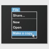 Papier Cadeau Fichier faire une copie de l'informatique (Plat)