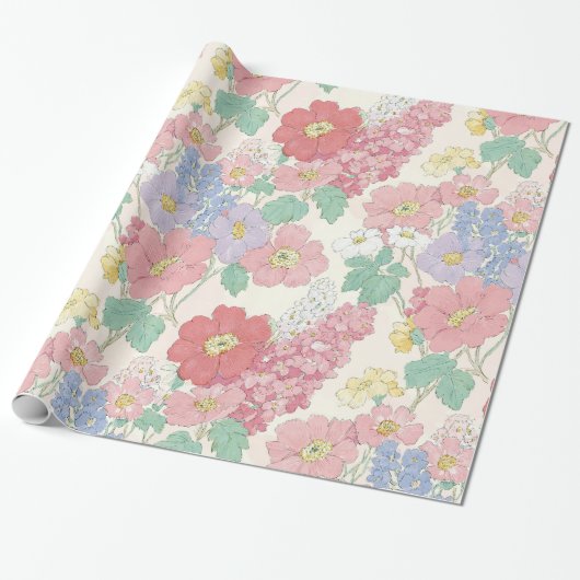 Papier Cadeau field of spring, tender flowers Wrapping Paper   (Déroulé)