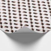 Papier Cadeau Field Spaniel Père Noël Paws (Coin)