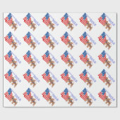 Papier Cadeau Fier d'être Américain (Plat)