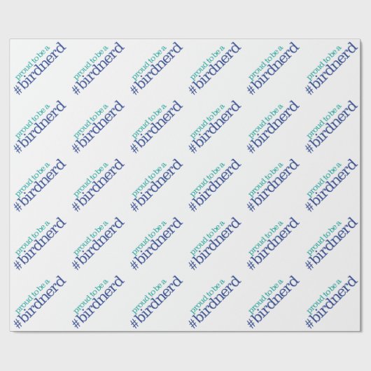 Papier Cadeau Fier d'être un oiseau nerd (Plat)