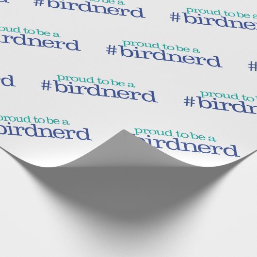 Papier Cadeau Fier d'être un oiseau nerd (Coin)
