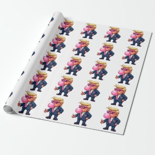 Papier Cadeau Fier Maga Trump Pixel Président Jour de l'Inagurat