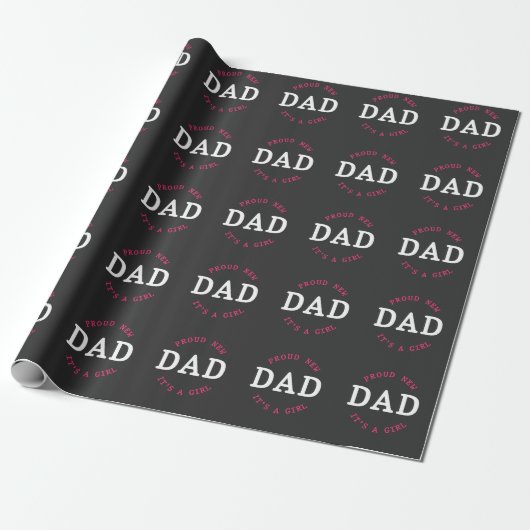 Papier Cadeau Fier Nouveau Papa Amusant Garçon Cute Fils Bébé Pa (Déroulé)