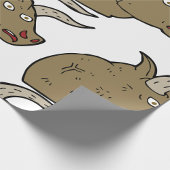 Papier Cadeau Fierce Angry Bull Head Rustic Wild Animal