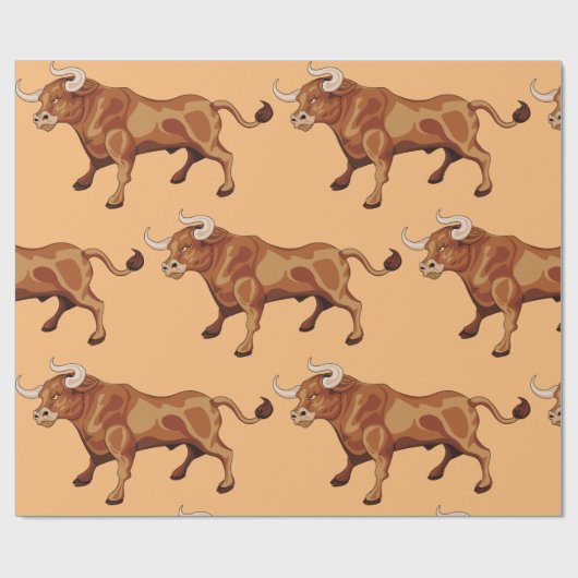 Papier Cadeau Fierce Bull (Plat)