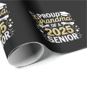 Papier Cadeau Fière Grand-Mère D'Un Diplôme D'Études Supérieures (Coin rond)