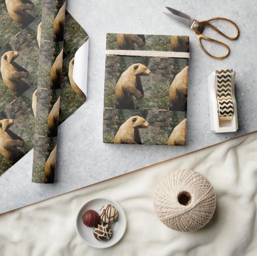 Papier Cadeau Fière Ours (Artisanat)