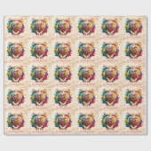 Papier Cadeau "Fièrement l'amour doré" (Plat)