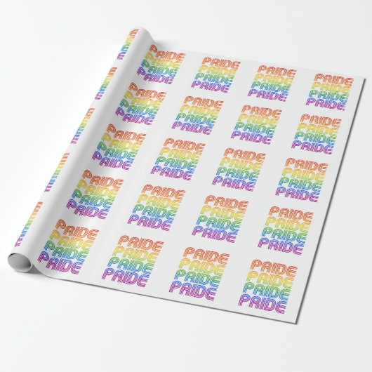 Papier Cadeau Fierté Arc-en-ciel Rétro (Déroulé)