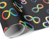 Papier Cadeau Fierté autistique Neurodiversité Acceptation (Coin rond)