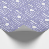 Papier Cadeau Fierté de l'enseignant Word Cloud+Apple/Purple dou (Coin)