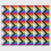 Papier Cadeau Fierté de progrès LGBTQ+ (Plat)