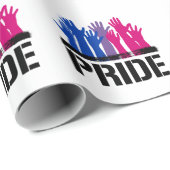 Papier Cadeau Fierté ensemble bisexuelle (Coin rond)