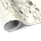 Papier Cadeau Fierté et préjugé Citations de seigle beige (Coin rond)