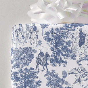 Papier Cadeau Fierté et préjugés Chevaux Dusty Blue Toile