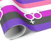 PAPIER CADEAU FIERTÉ ET SYMBOLE GENDERFLUIDE (Coin rond)