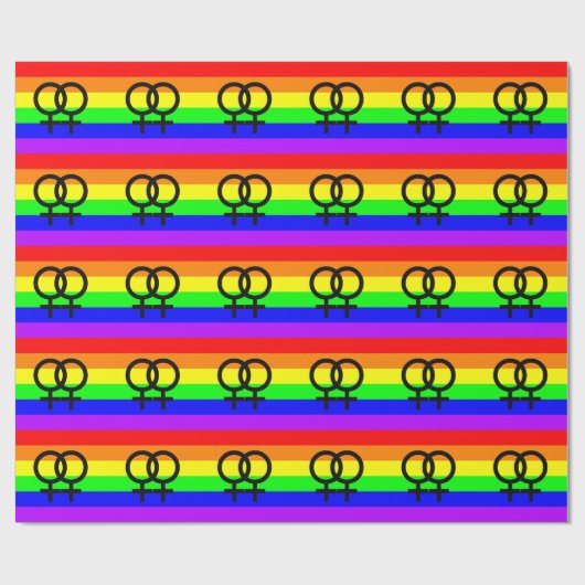 Papier Cadeau Fierté lesbienne (Plat)