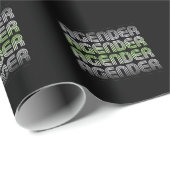 Papier Cadeau Fierté Rétro Agender (Coin rond)