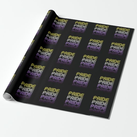 Papier Cadeau Fierté Rétro Non Binaire (Déroulé)