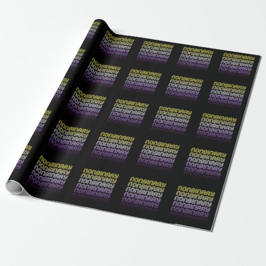 Papier Cadeau Fierté Rétro Non Binaire (Déroulé)